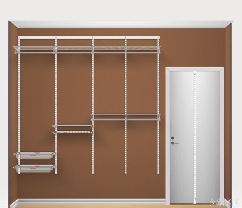 西安挂墙式碳钢金属衣柜衣帽间一站式定制服务商